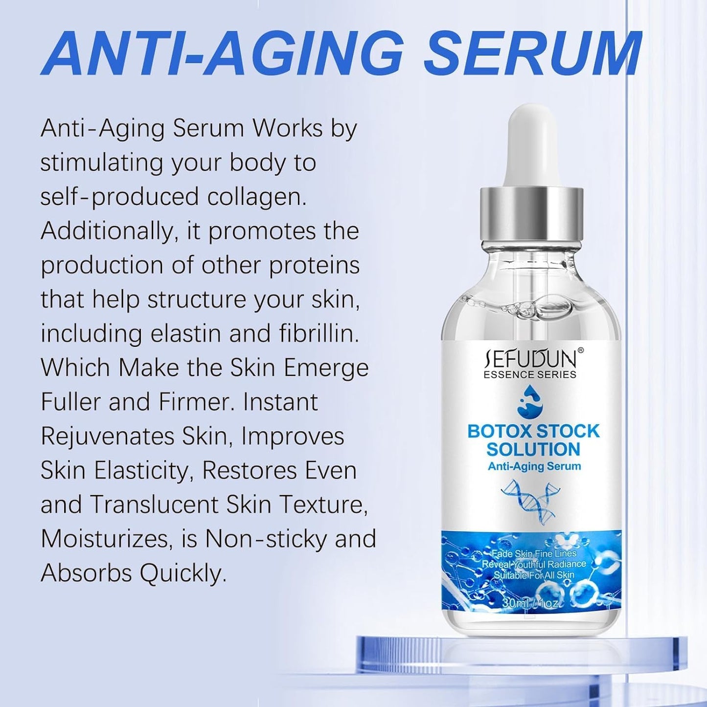 Most Effective Botox Stock Solution, Intense Anti-Wrinkle Anti-Aging Facial Serum