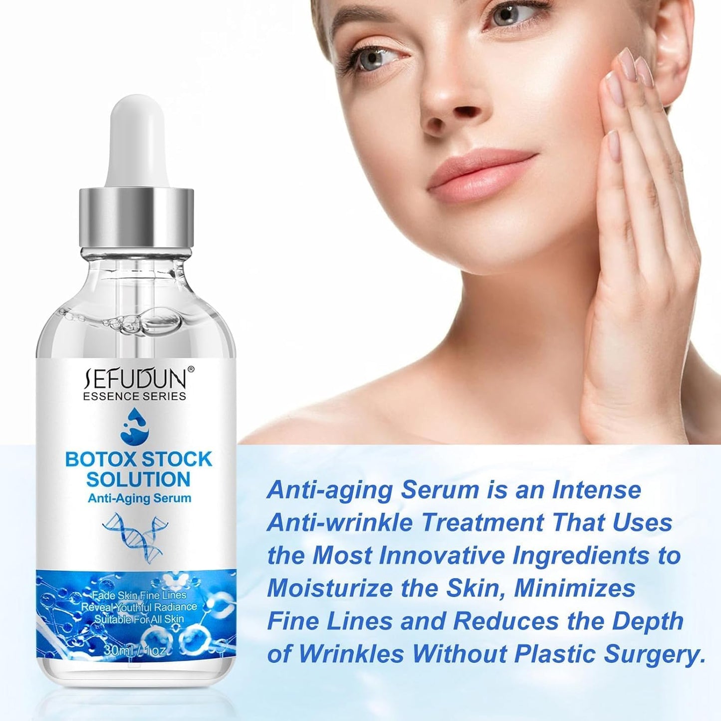 Most Effective Botox Stock Solution, Intense Anti-Wrinkle Anti-Aging Facial Serum
