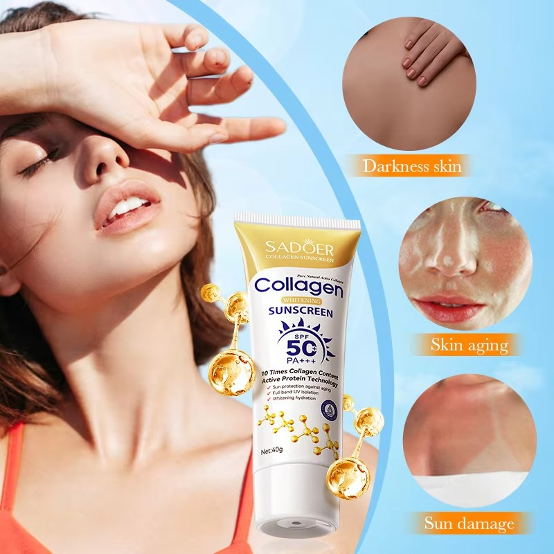 SADOER Collagen SPF50 Sunblock Sunscreen Cream 40ml