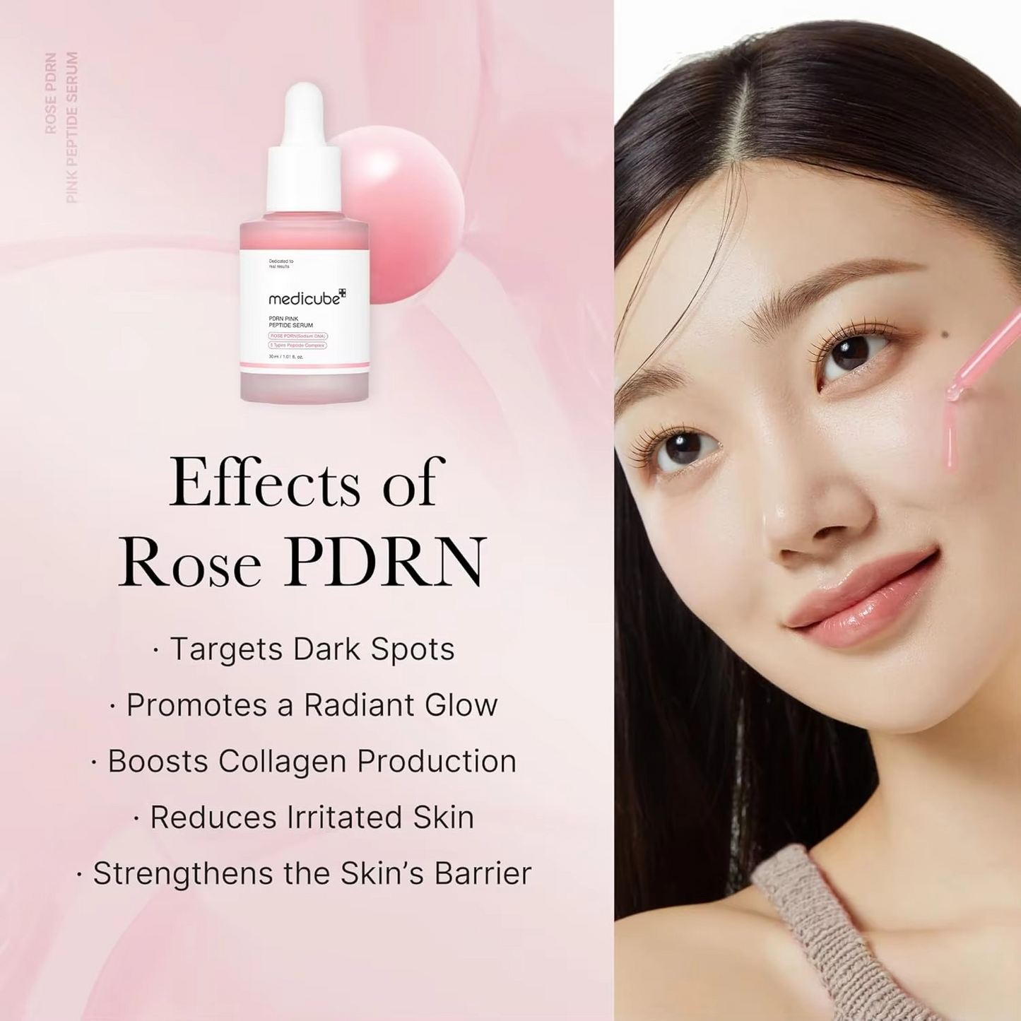 Medicube PDRN Pink Peptide Serum, Pink glow serum, Peptide, Niacinamide Serum