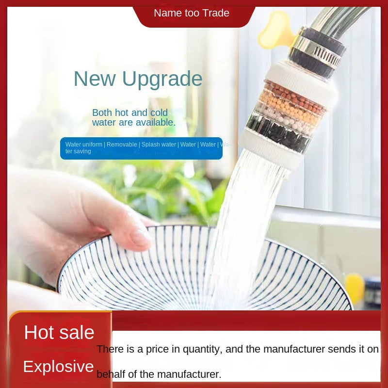 Six-Layer Removable, Reusable and Washable Household Faucet Filter