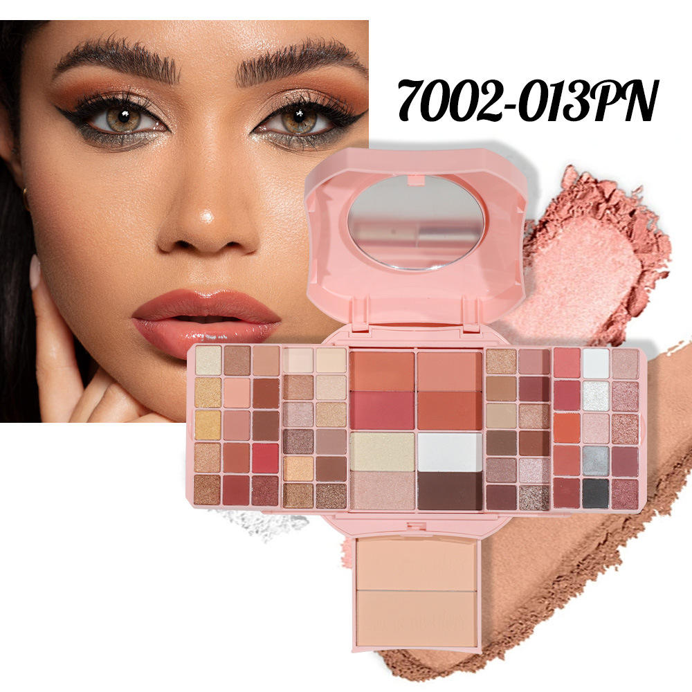 Full Makeup Kit with 54 color Eye shadow, 4 color blushers, 2 color highlighter, 2 color face powder, 2 color bronzers, all in one makeup set