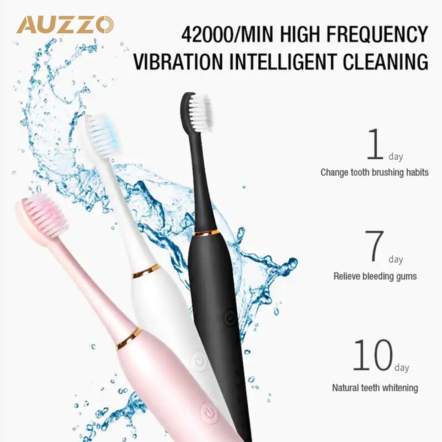 Newest Rechargeable Deep Cleaning Electric Toothbrush With 4 extra Brush Heads
