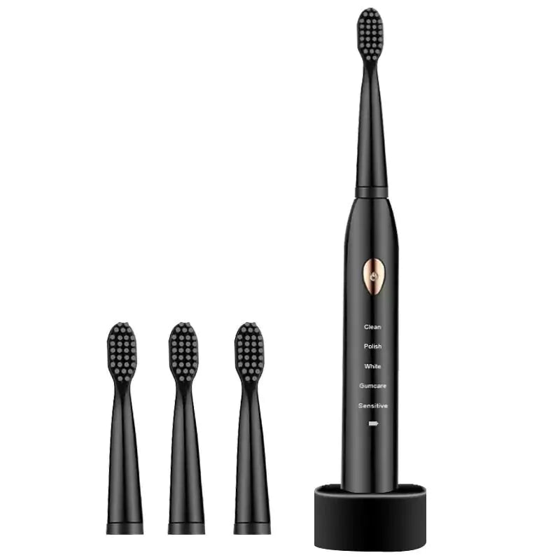 Newest Rechargeable Deep Cleaning Electric Toothbrush With 4 extra Brush Heads