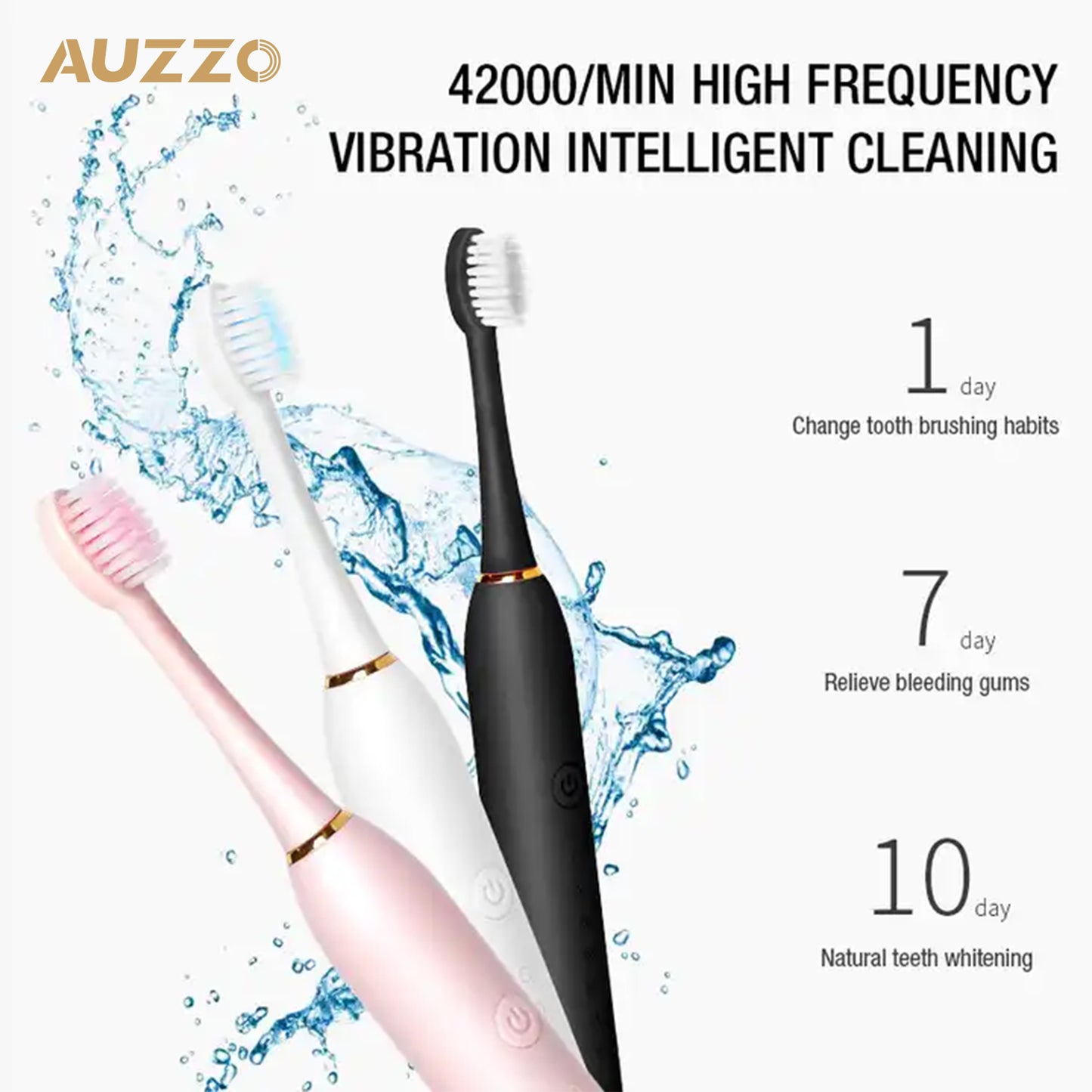 Newest Rechargeable Deep Cleaning Electric Toothbrush With 4 extra Brush Heads