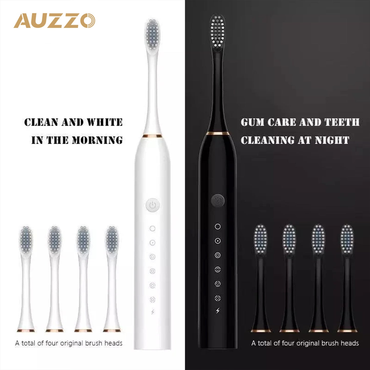 Newest Rechargeable Deep Cleaning Electric Toothbrush With 4 extra Brush Heads