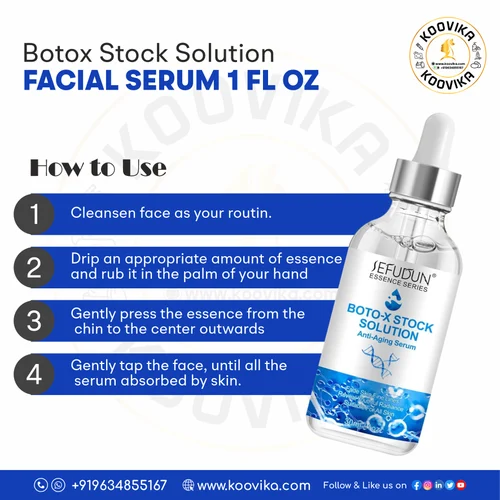 Most Effective Botox Stock Solution, Intense Anti-Wrinkle Anti-Aging Facial Serum