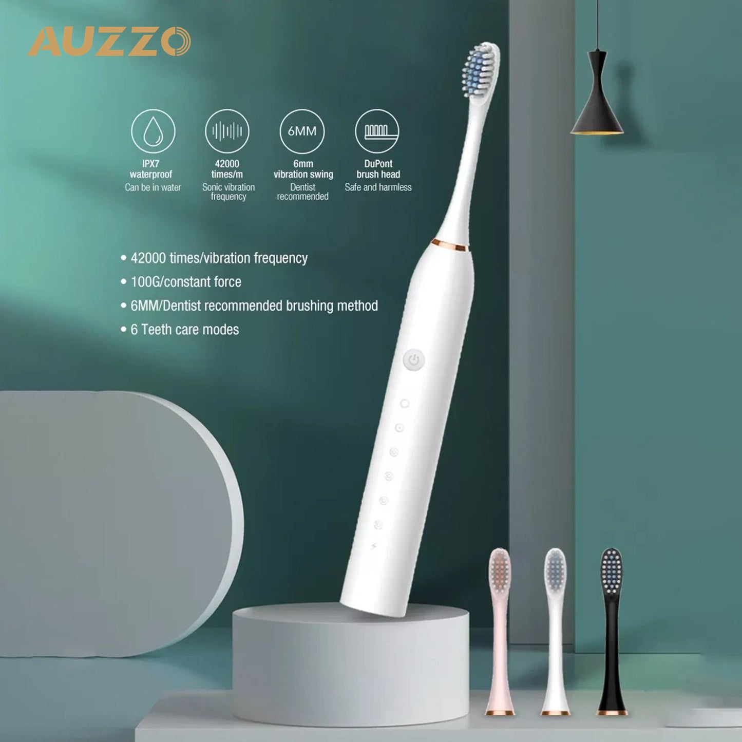 Newest Rechargeable Deep Cleaning Electric Toothbrush With 4 extra Brush Heads