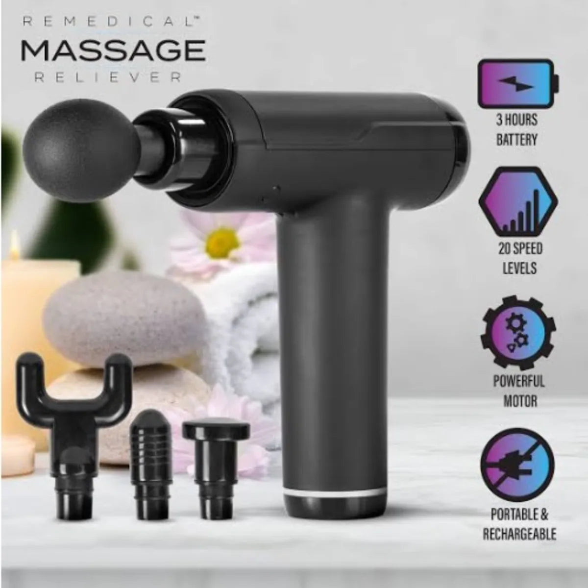 Gym Fitness Professional Deep Muscle Massager Gun Vibration Muscle Massage Body Sport Facial Gun