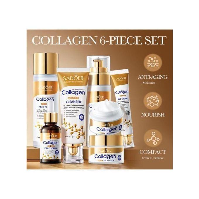 6 in 1 Sadoer Collagen Radiance firming anti aging set