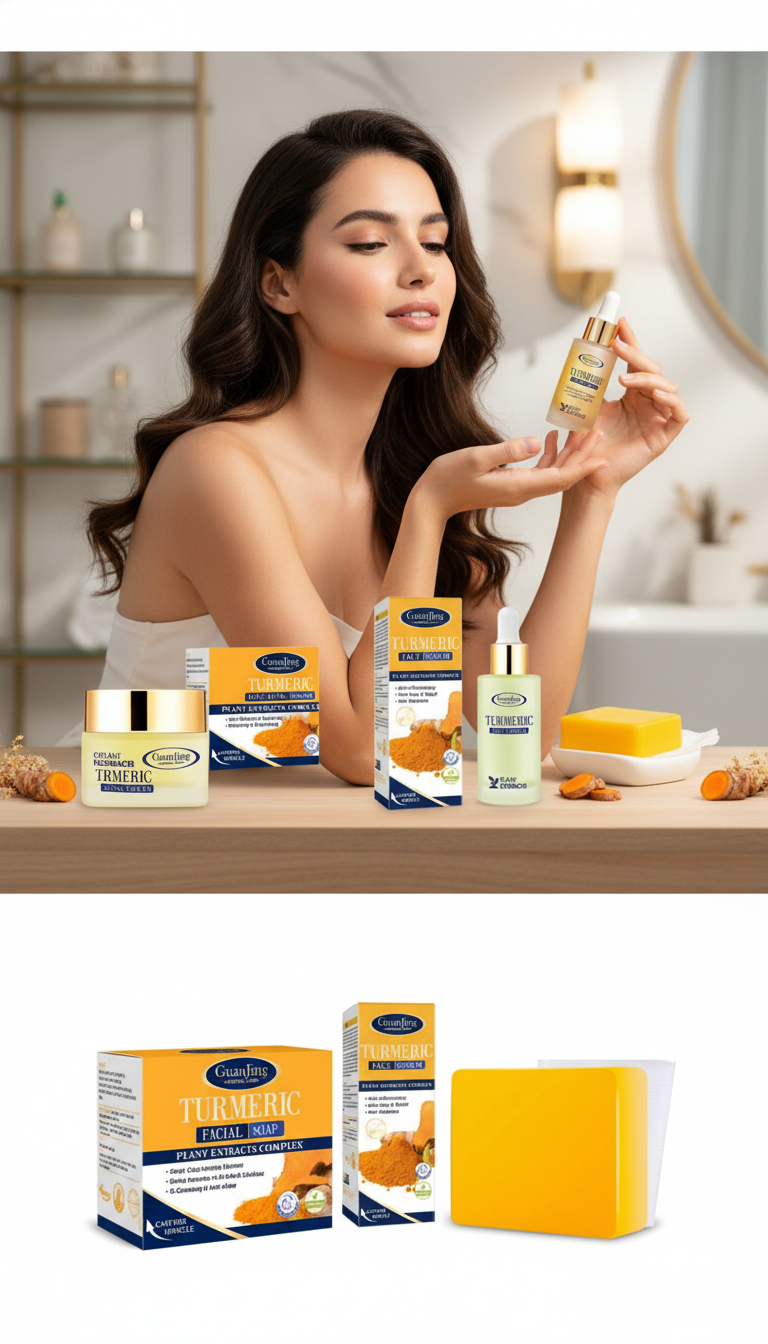 100% Organic Turmeric Face Combo, Turmeric Serum+Turmeric Cream + Turmeric Soap.
