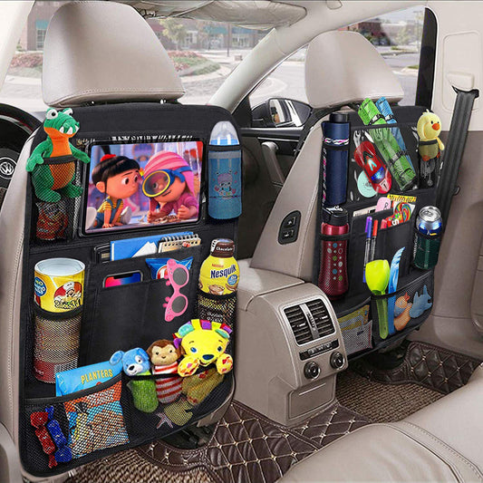 2pc High Quality Multifunctional Backseat Car Seat Organizer Storage Bag With Touch Screen Tablet pocket