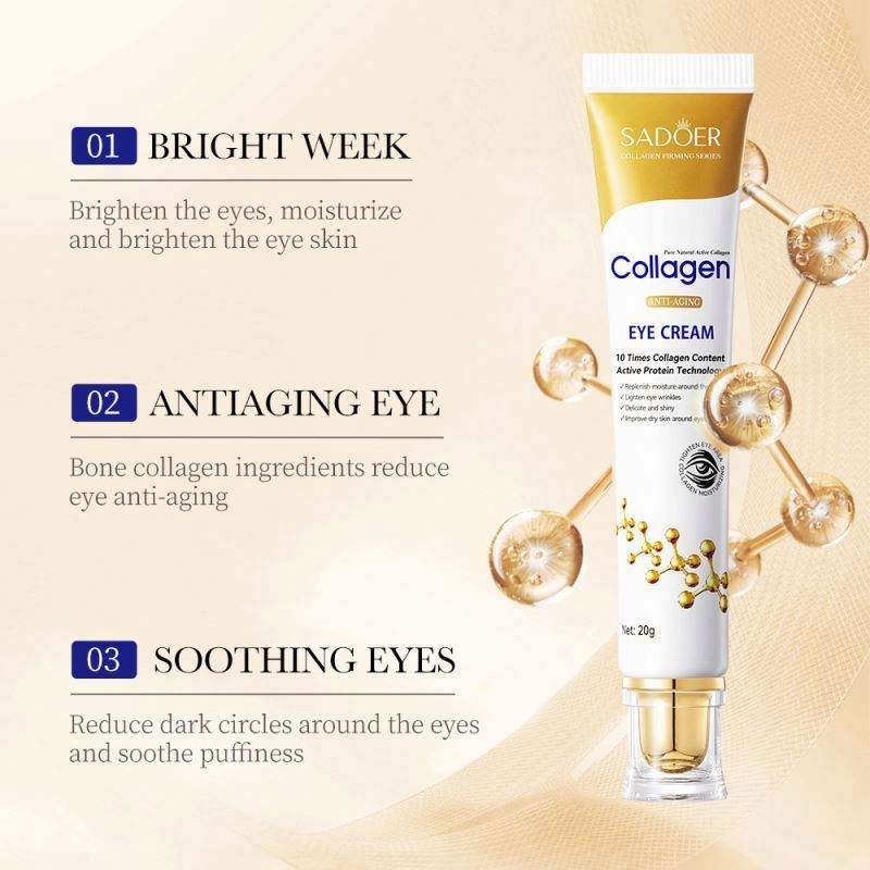 Collagen  Anti Aging Eye Cream Best  Repair for Dark Circles and Instant Eye Bag Removal