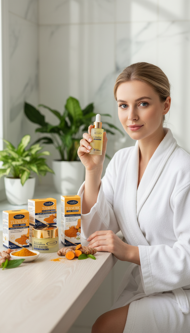 100% Organic Turmeric Face Combo, Turmeric Serum+Turmeric Cream + Turmeric Soap.