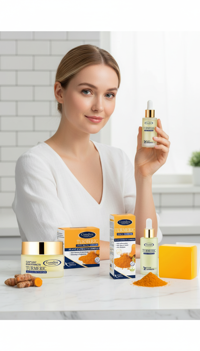 100% Organic Turmeric Face Combo, Turmeric Serum+Turmeric Cream + Turmeric Soap.