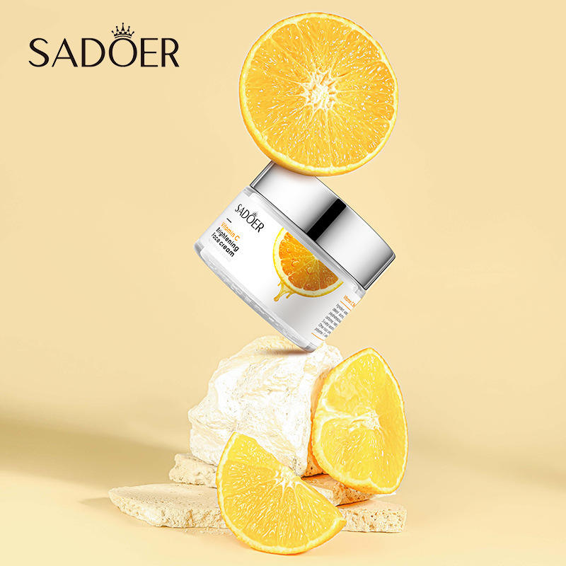 Sadoer Vitamin C Brightening Face Cream Moisturizing Anti-Aging Firming Skin Care Cream