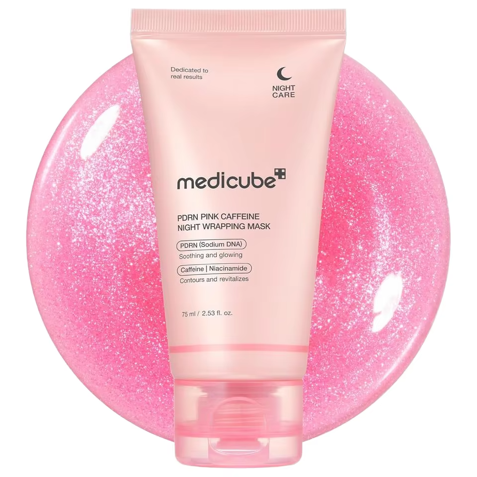 Medicube PDRN Caffeine Night Wrapping Mask For Glass Glow skin