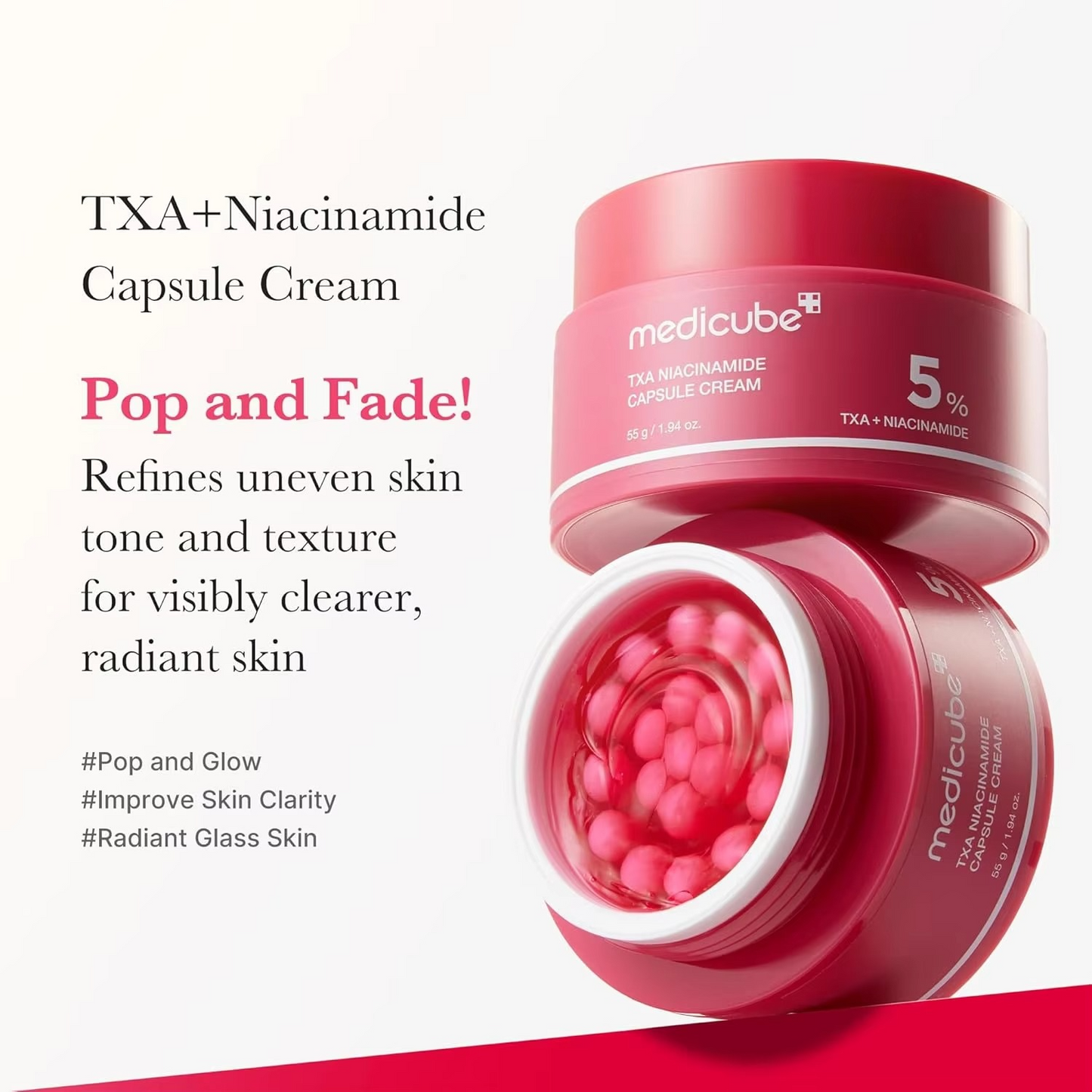 Medicube TXA+Niacinamide Capsule Cream - Brightening Soothing Nourishing Cream