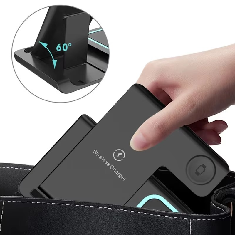 3 in 1 Wireless Charger for compatible Phones, Earbuds and Smart Watches