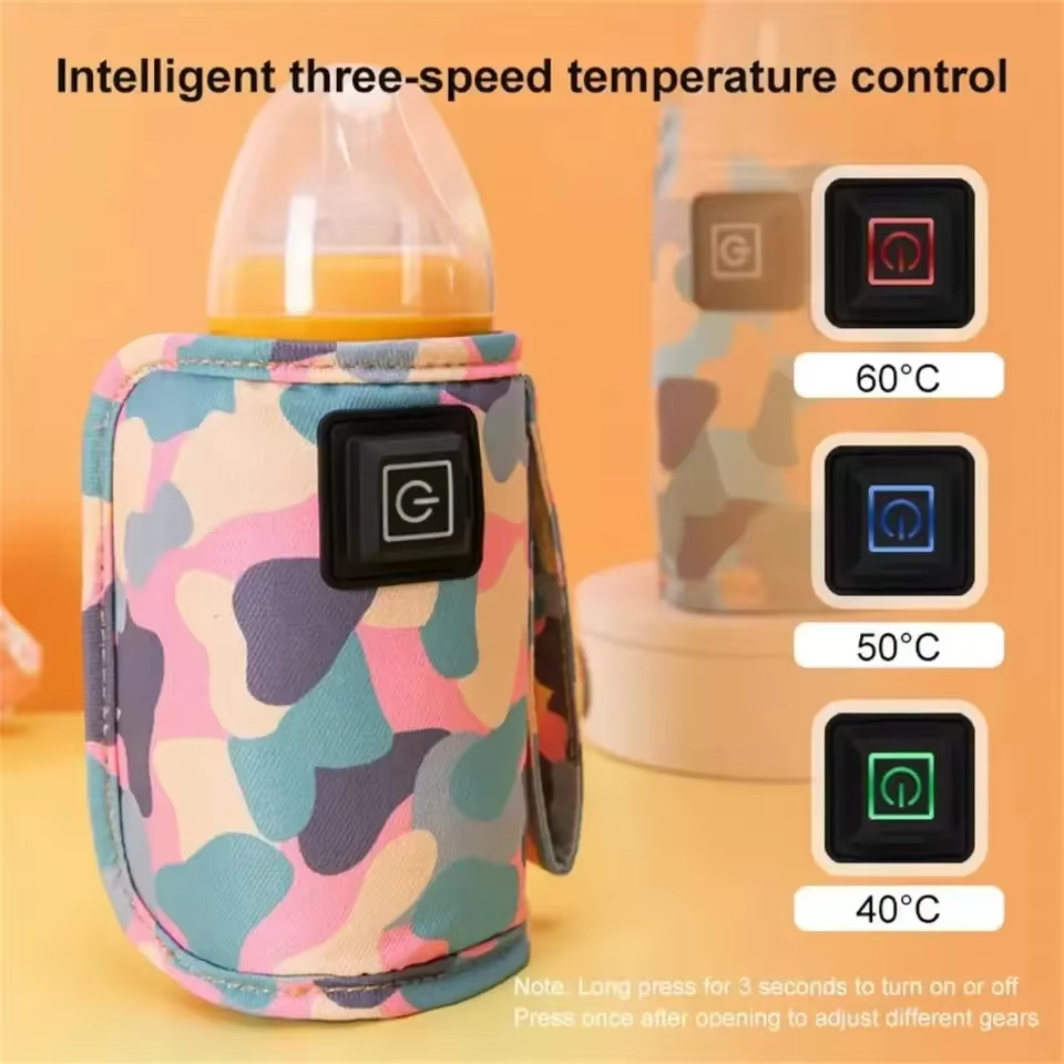 Portable USB Baby Milk Bottle Warmer with Insulated Bag Baby Nursing Bottle Heater