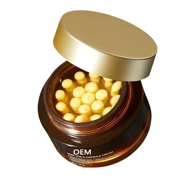 Medicube Deep Vitamin C Golden Capsule Face Moisturizer - Liposome Capsules For Wrinkles, Skin Radiance
