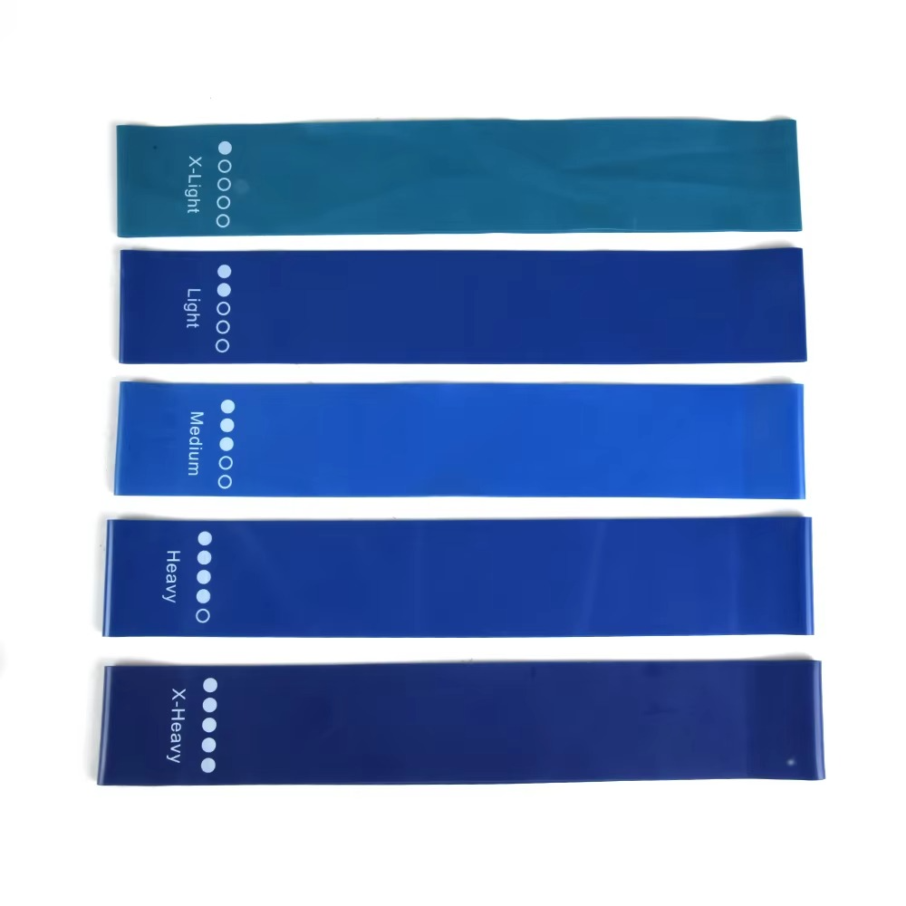 5pack High Quality Elastic Fitness Blue Resistance Band Set  for Exercise