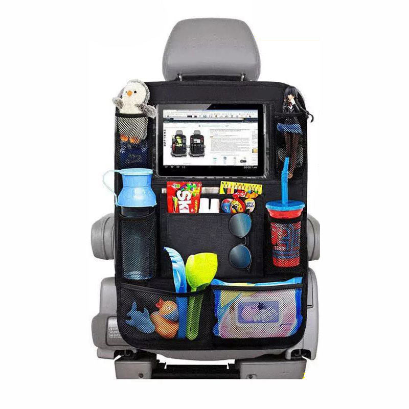 2pc High Quality Multifunctional Backseat Car Seat Organizer Storage Bag With Touch Screen Tablet pocket