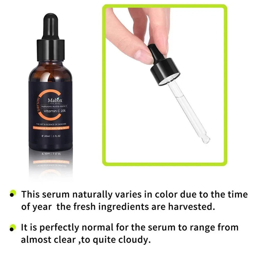 Mabox Vitamin C Serum with Organic Hyaluronic Acid and Vitamin E