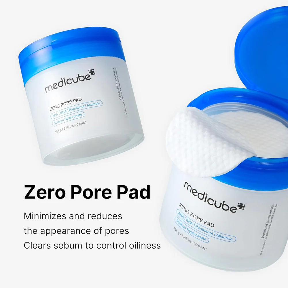 Medicube Zero Pore Pad 2.0 AHA BHA Panthenol and Allantoin Exfoliating Toner Pads