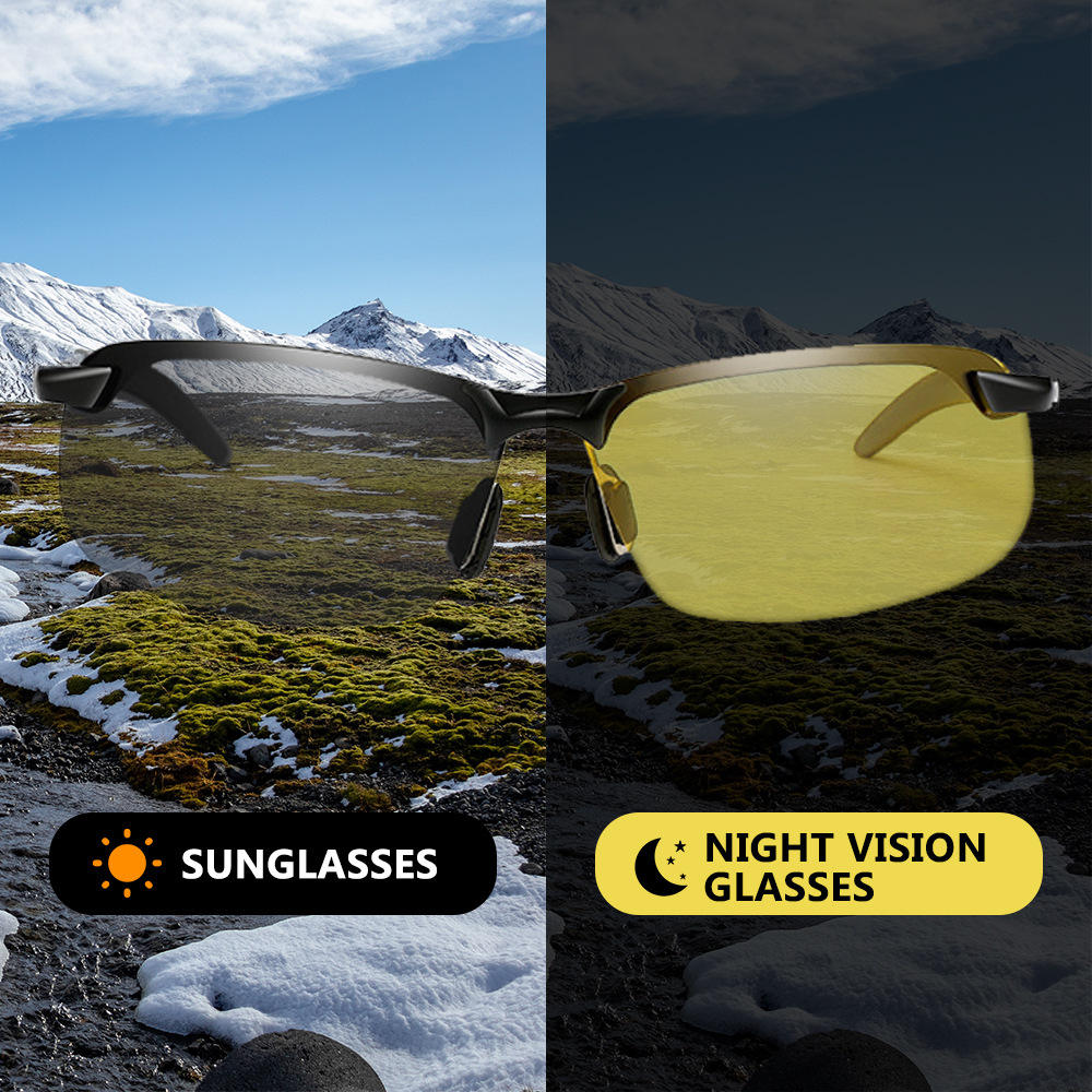 Polarized Night Vision Driving Sun Glasses,  Day and Night Vision Driver's Eyewear Photochromic Sun glasses