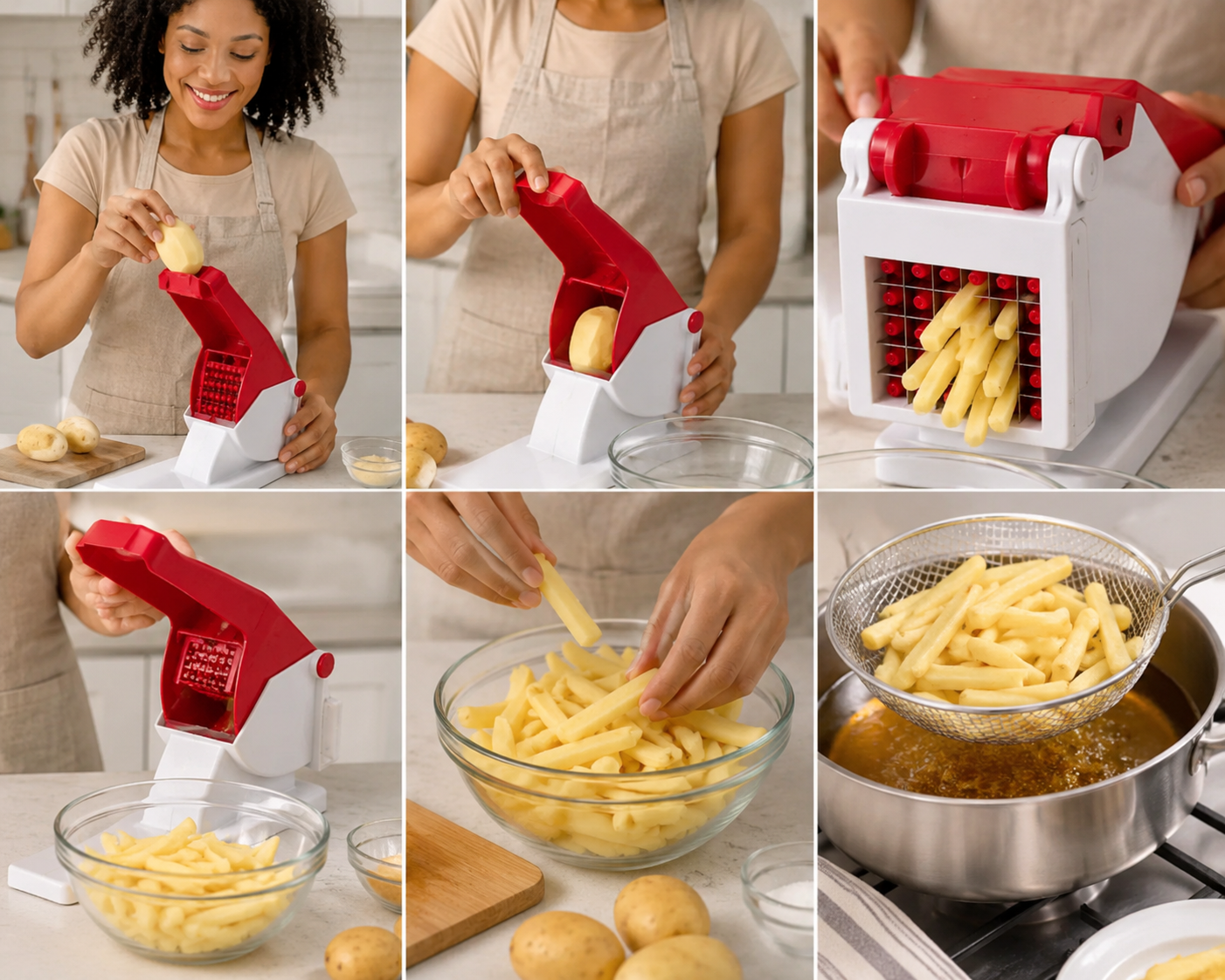 Easy Press Potato Cutter & French Fry Slicer