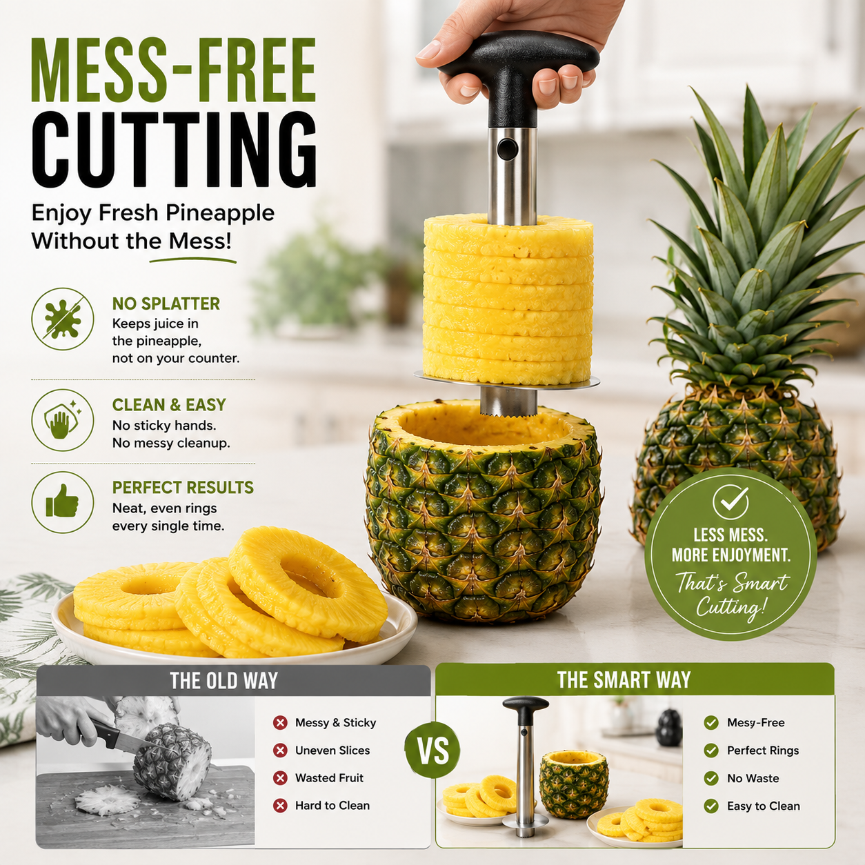 3 in 1 Pineapple Peeler, Corer and Slicer