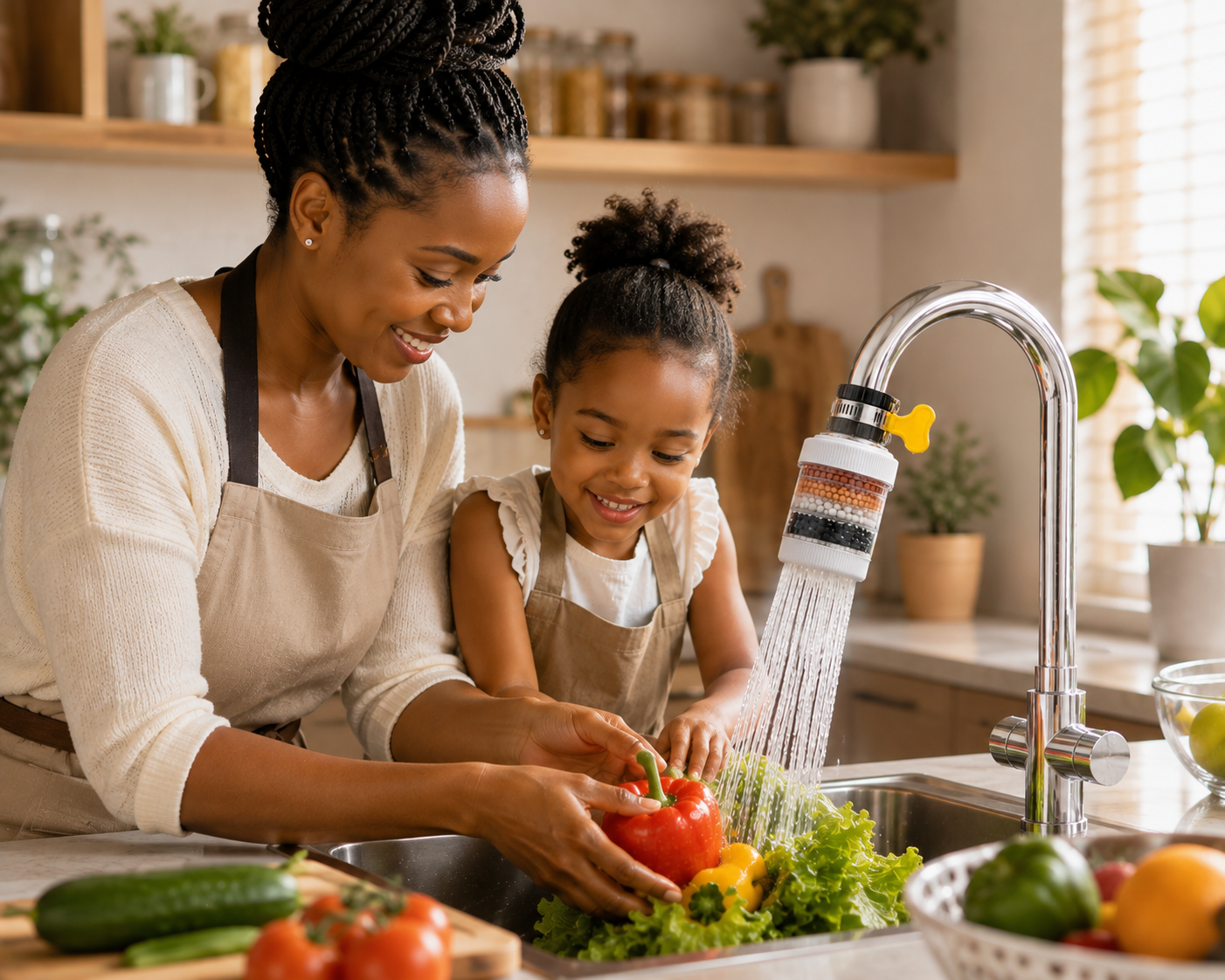 Six-Layer Removable, Reusable and Washable Household Faucet Filter