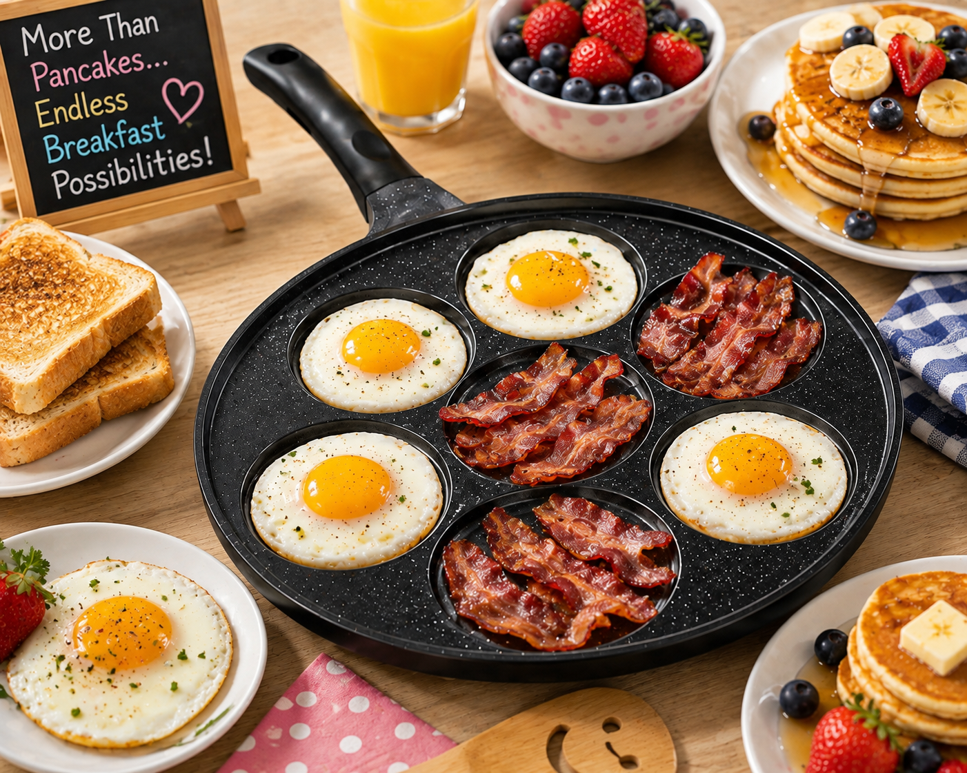 7-Hole Non Stick Pancake Pan