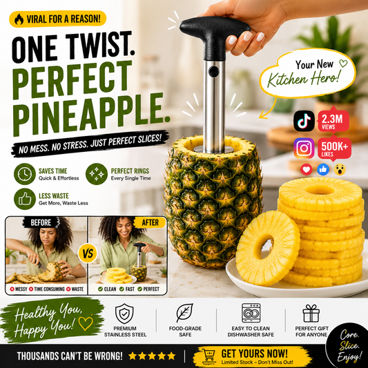 3 in 1 Pineapple Peeler, Corer and Slicer
