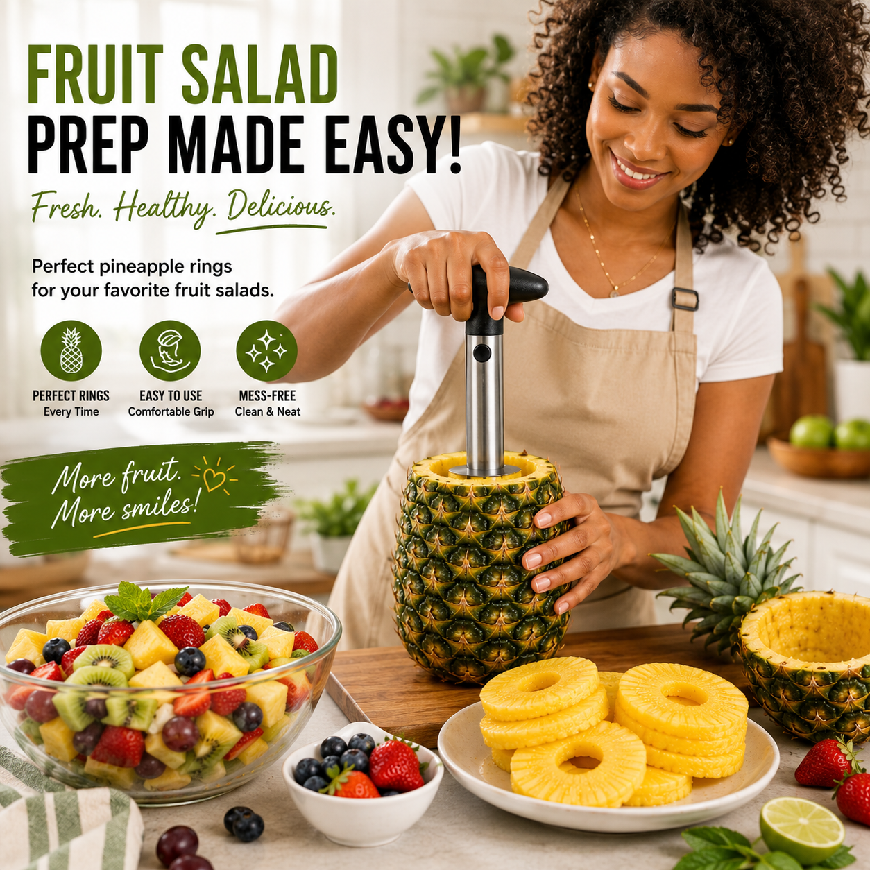 3 in 1 Pineapple Peeler, Corer and Slicer