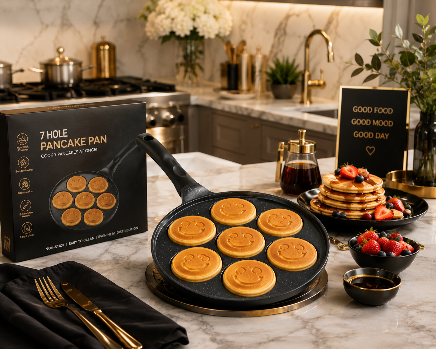 7-Hole Non Stick Pancake Pan