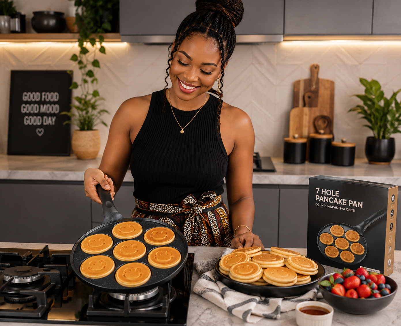7-Hole Non Stick Pancake Pan