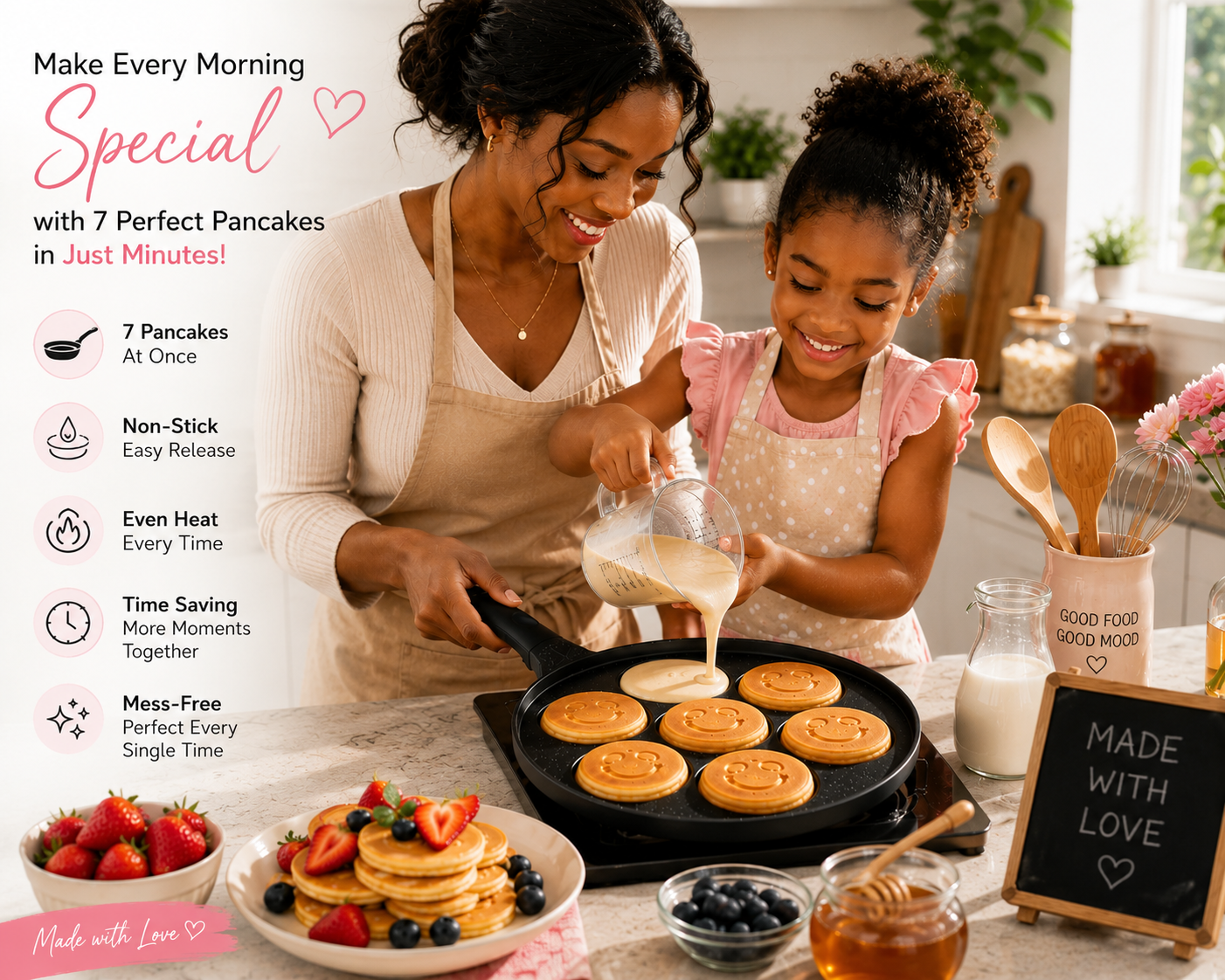 7-Hole Non Stick Pancake Pan