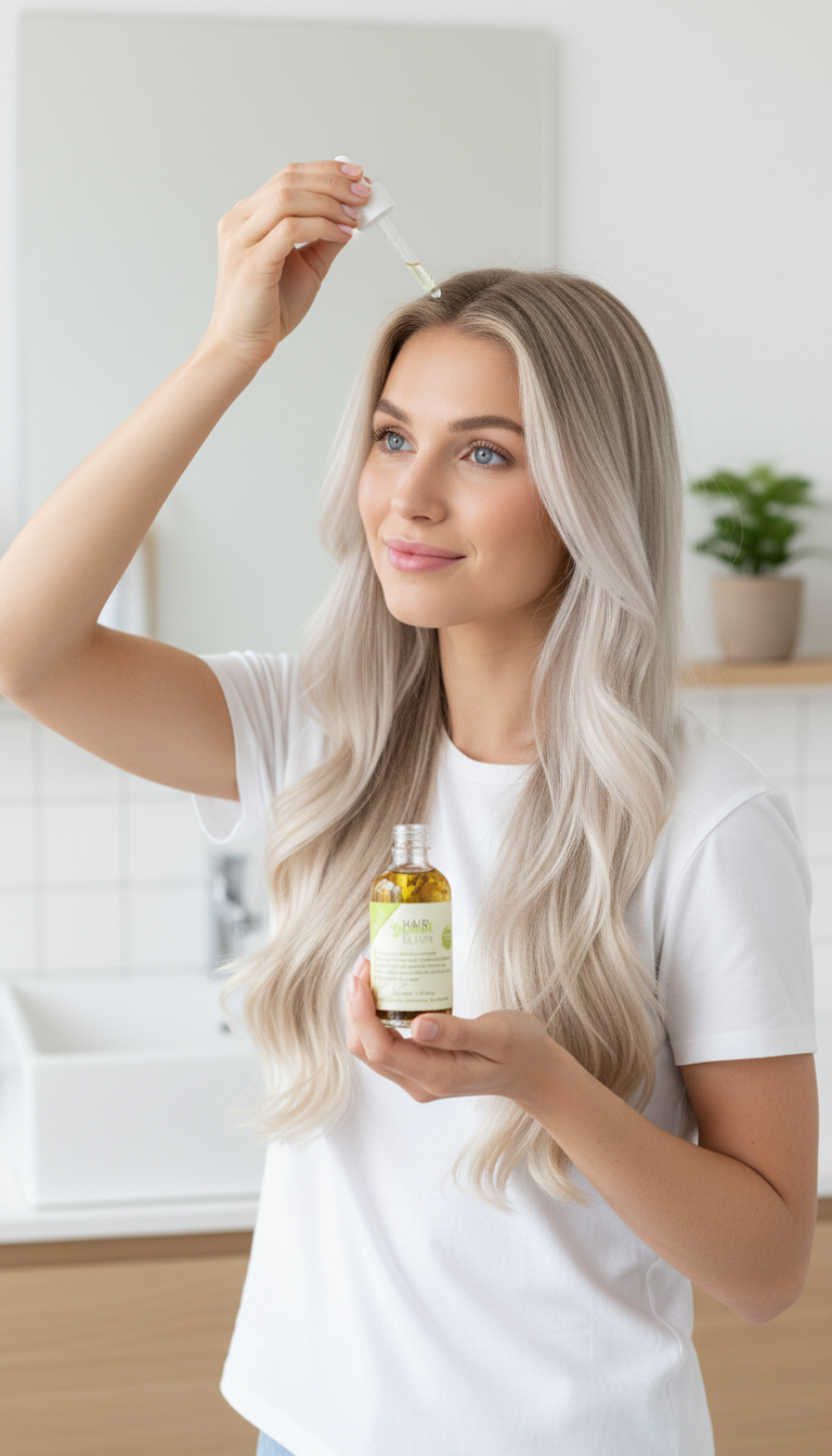 100% Natural Organic Hair Growth Elixir with Rosemary, Castor, Almond Oil Men Women Scalp Care Serum Hair Treatment Growth Oil