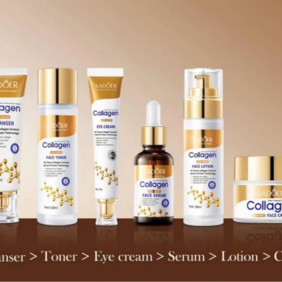 6 in 1 Sadoer Collagen Radiance firming anti aging set