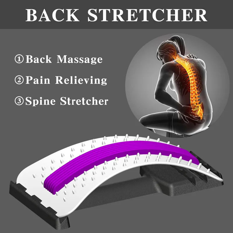Back Stretcher Back Massager Multi-Level Therapy Spinal Relax For Back Relief