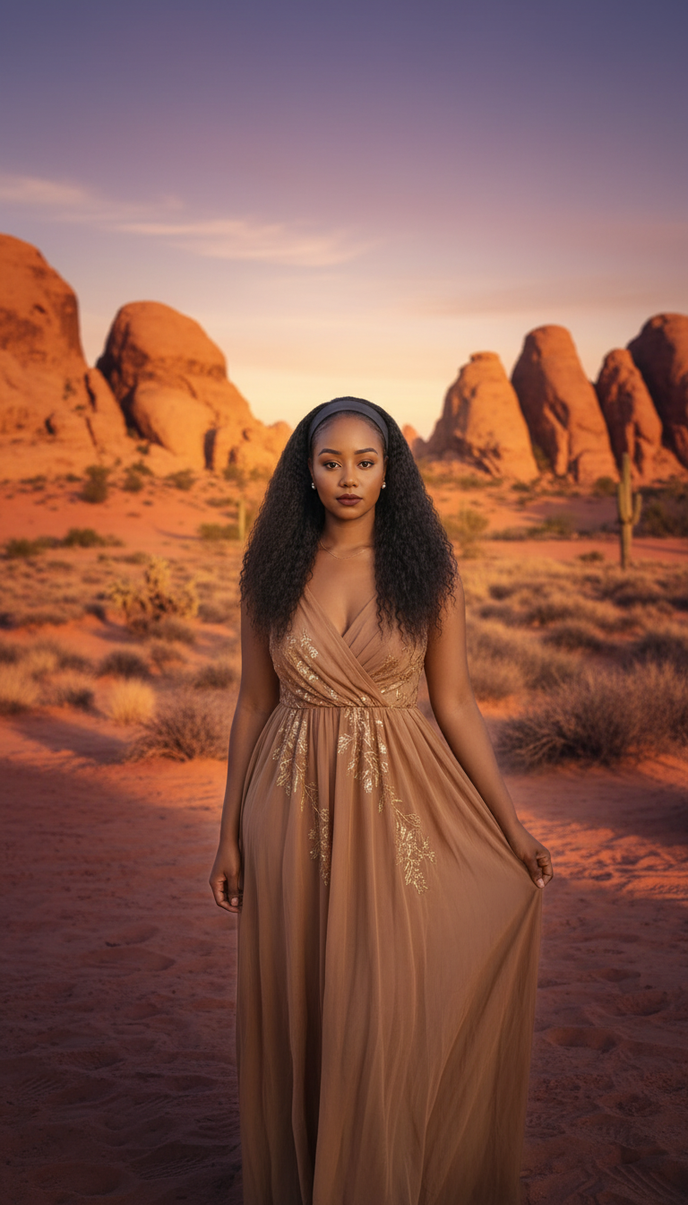 20 inch Human Hair Blend Headband Wig – Wavy Yaki & Kinky Styles