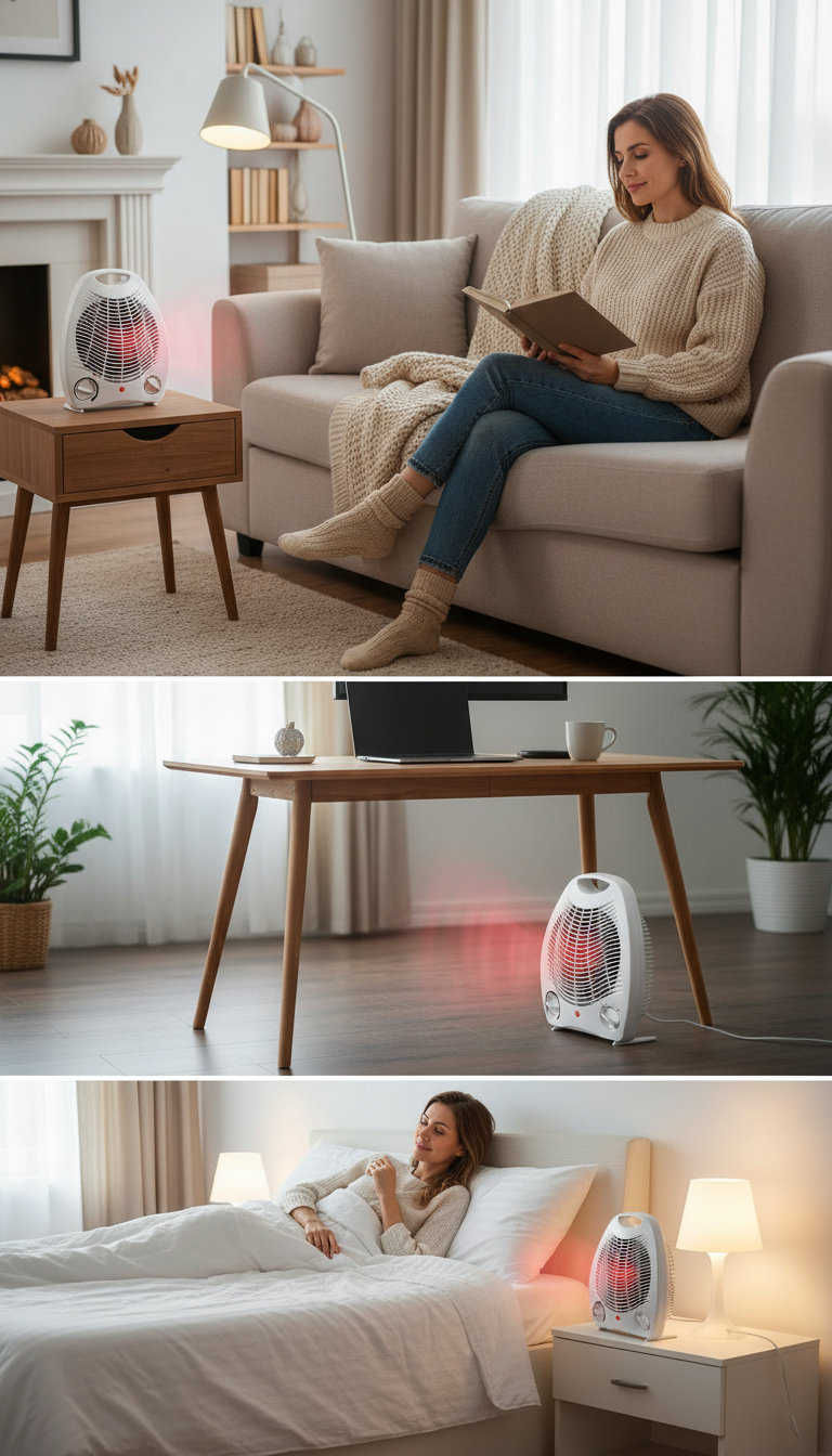 Portable Electric Fan Room Heater
