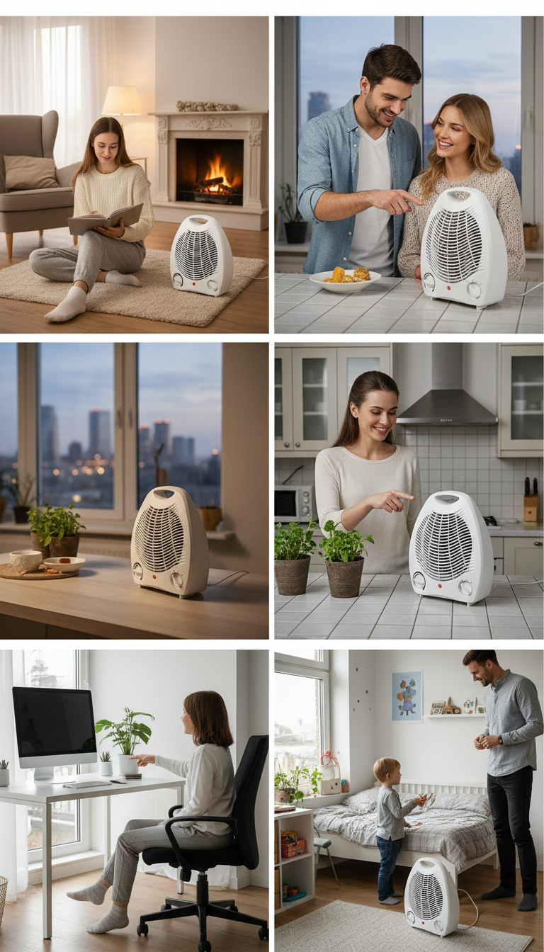 Portable Electric Fan Room Heater