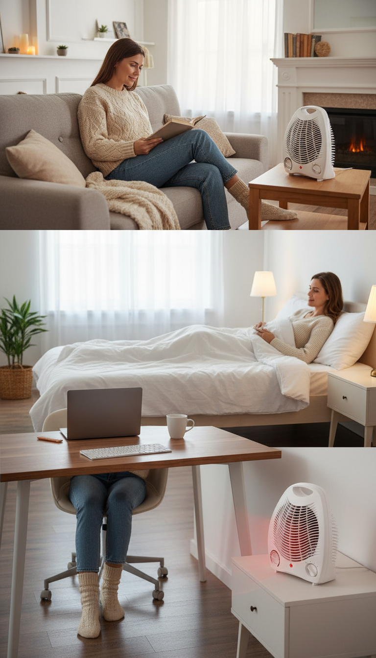 Portable Electric Fan Room Heater