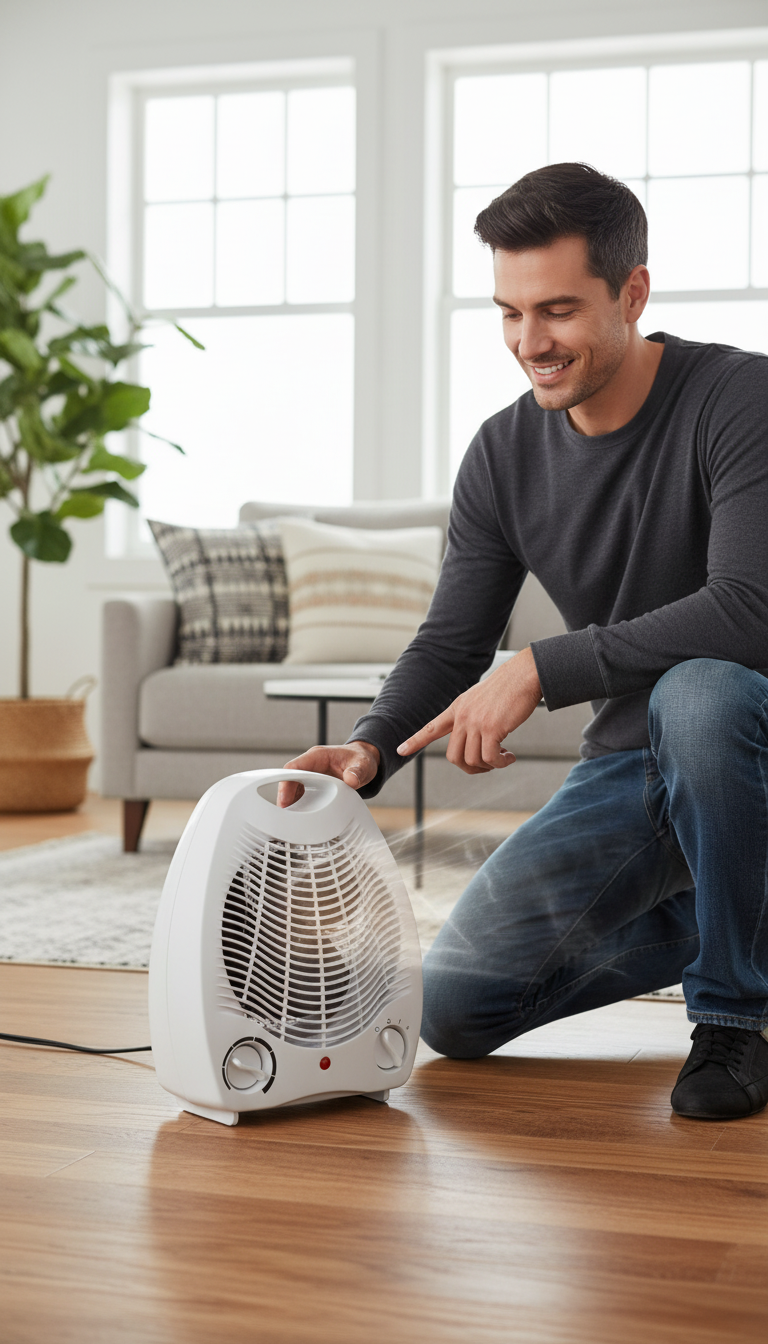 Portable Electric Fan Room Heater