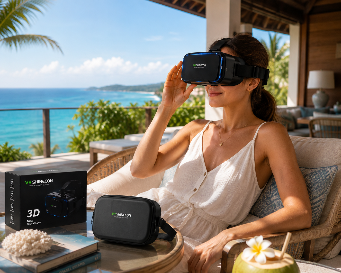 VR Shinecon 3D VR Headset – Immersive Virtual Reality Glasses for Smartphones