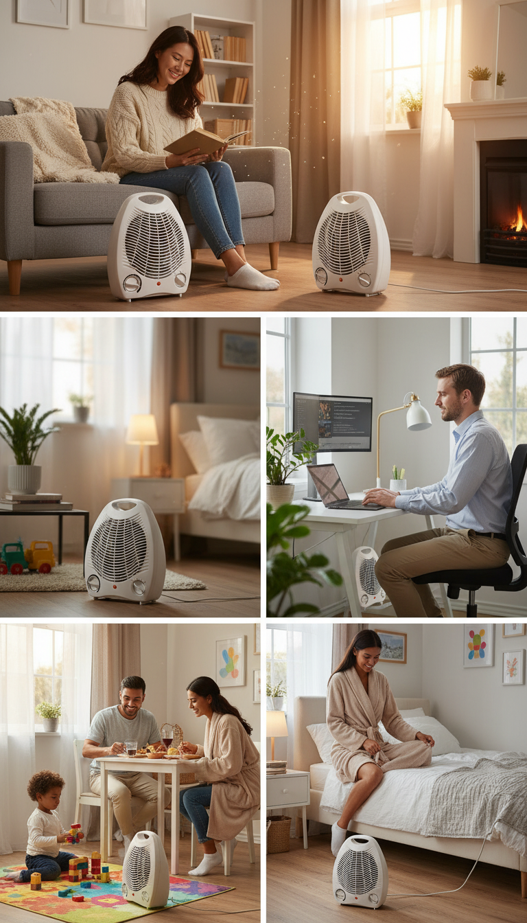 Portable Electric Fan Room Heater