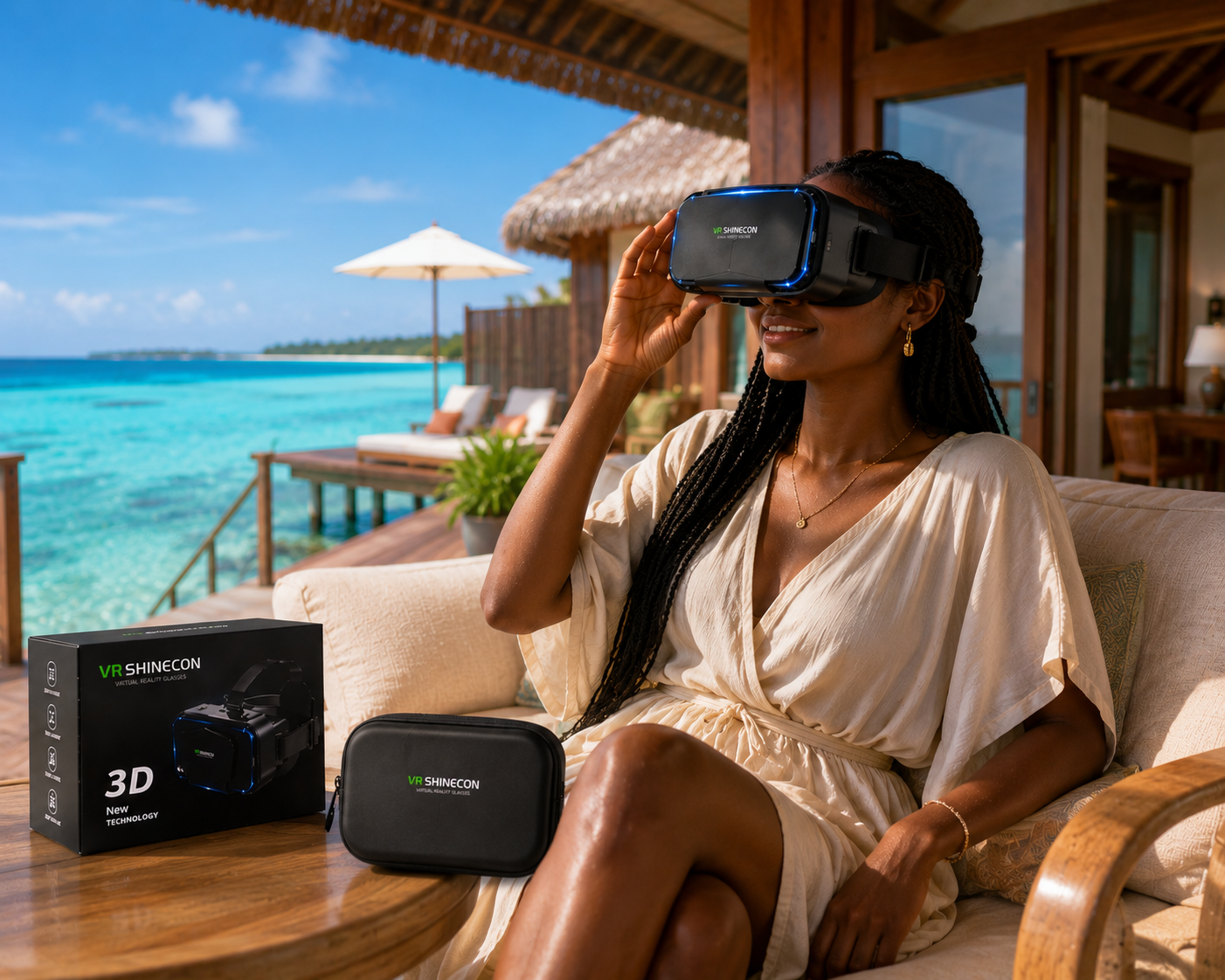 VR Shinecon 3D VR Headset – Immersive Virtual Reality Glasses for Smartphones